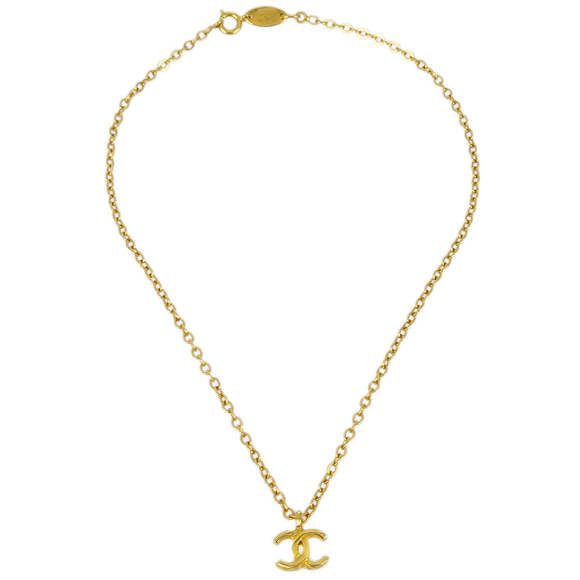 CHANEL Mini CC Chain Pendant Necklace Gold 376/1982 120628 - Picture 2 of 4